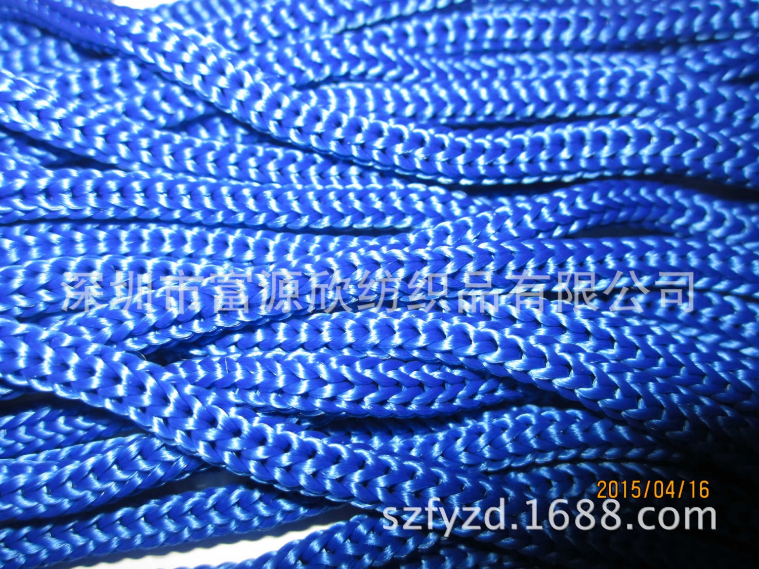 东莞绳带厂家现货5毫米蓝色涤纶绳带可定制各种规格绳带
